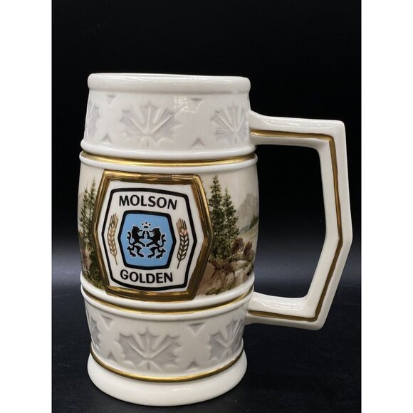 Molson Golden Canada Franklin Mint Tankard Worlds Great Breweries Beer Mug Stein - Picture 1 of 12